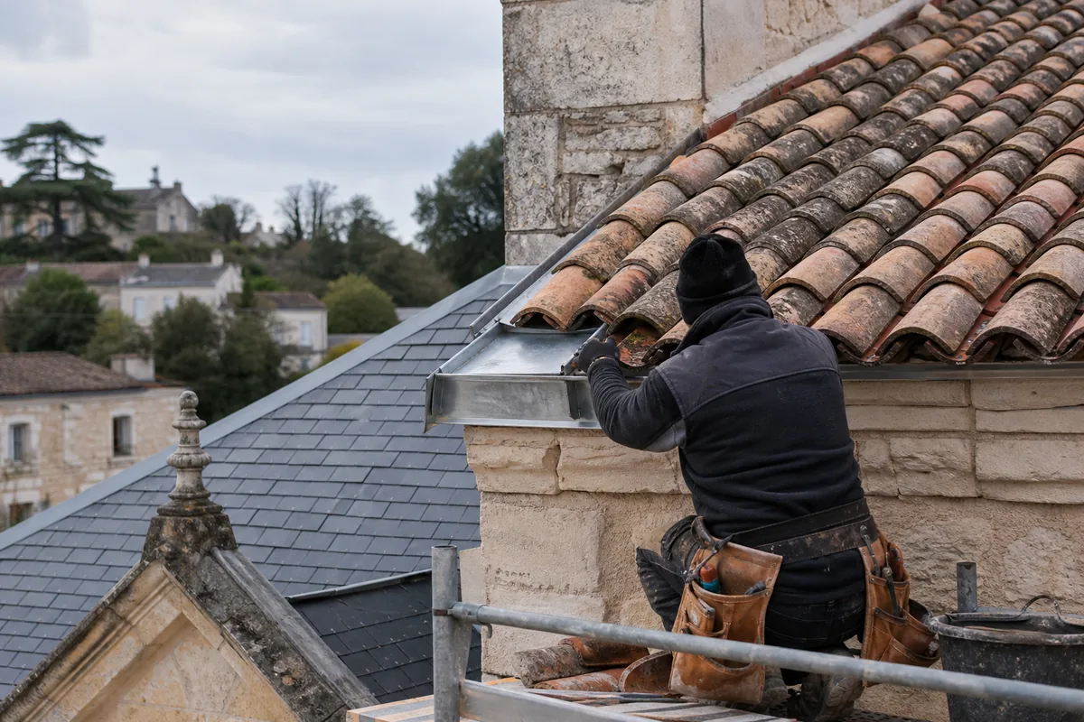 Couvreur à Cognac : toiture noircie par les chais et devis